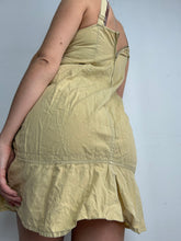 Load image into Gallery viewer, Khaki lace up utility Y2K vintage dress (S)