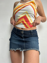 Load image into Gallery viewer, Navy blue low rise denim mini / micro skirt 90s y2k vintage (S)