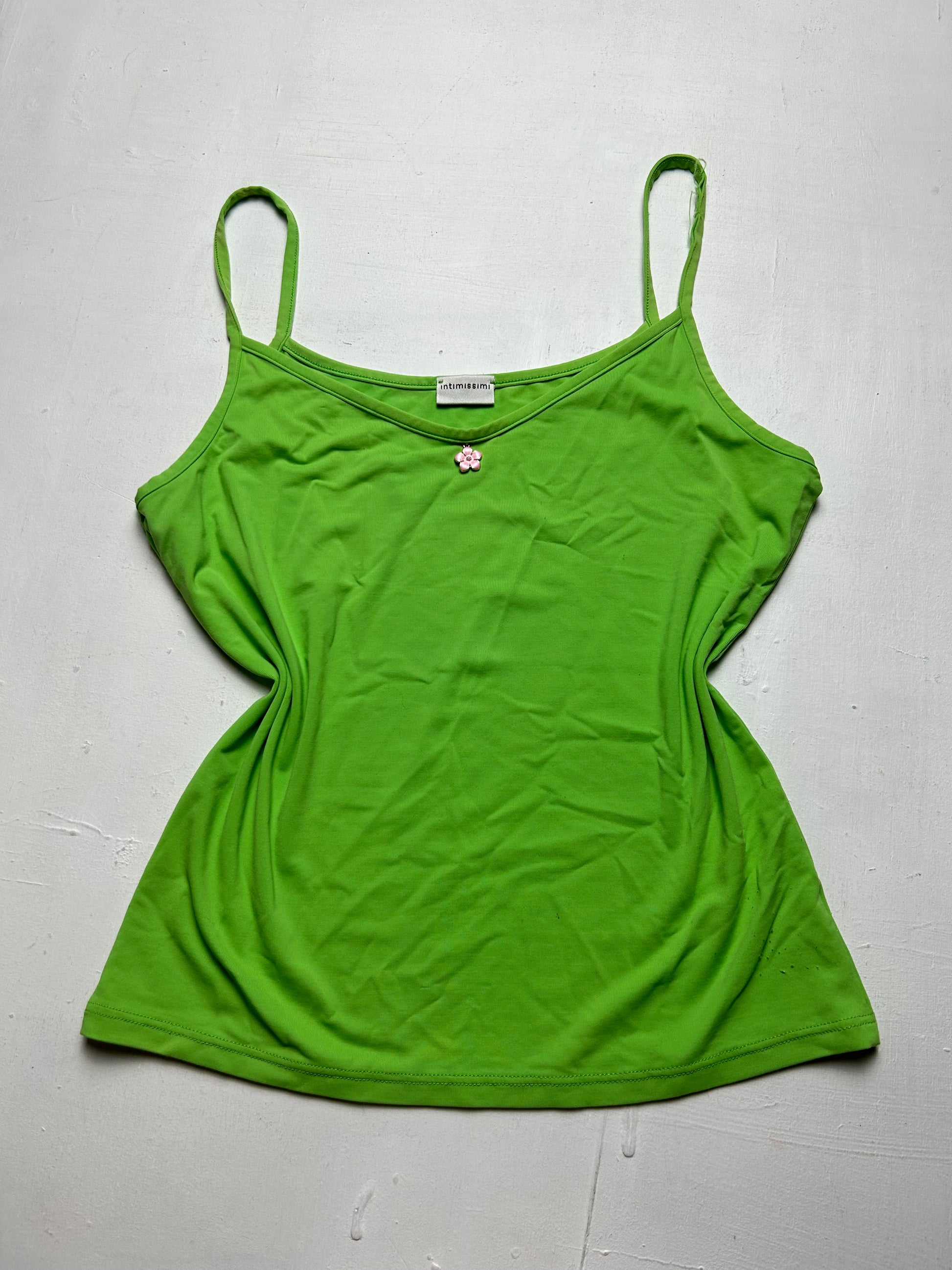 Flower pendant y2k stretchy cami top (M)