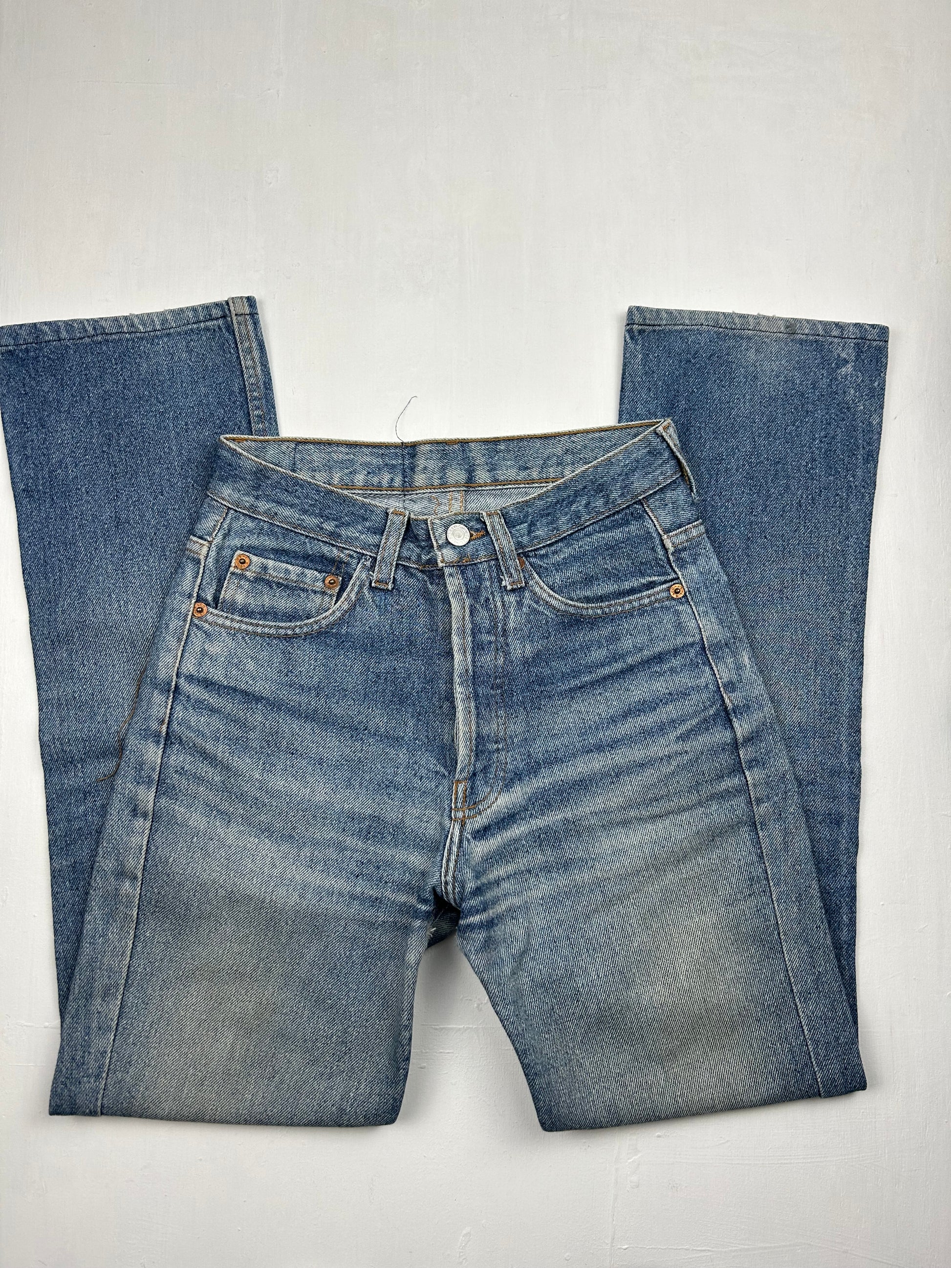 Blue 501  mid waist denim pants (XS)