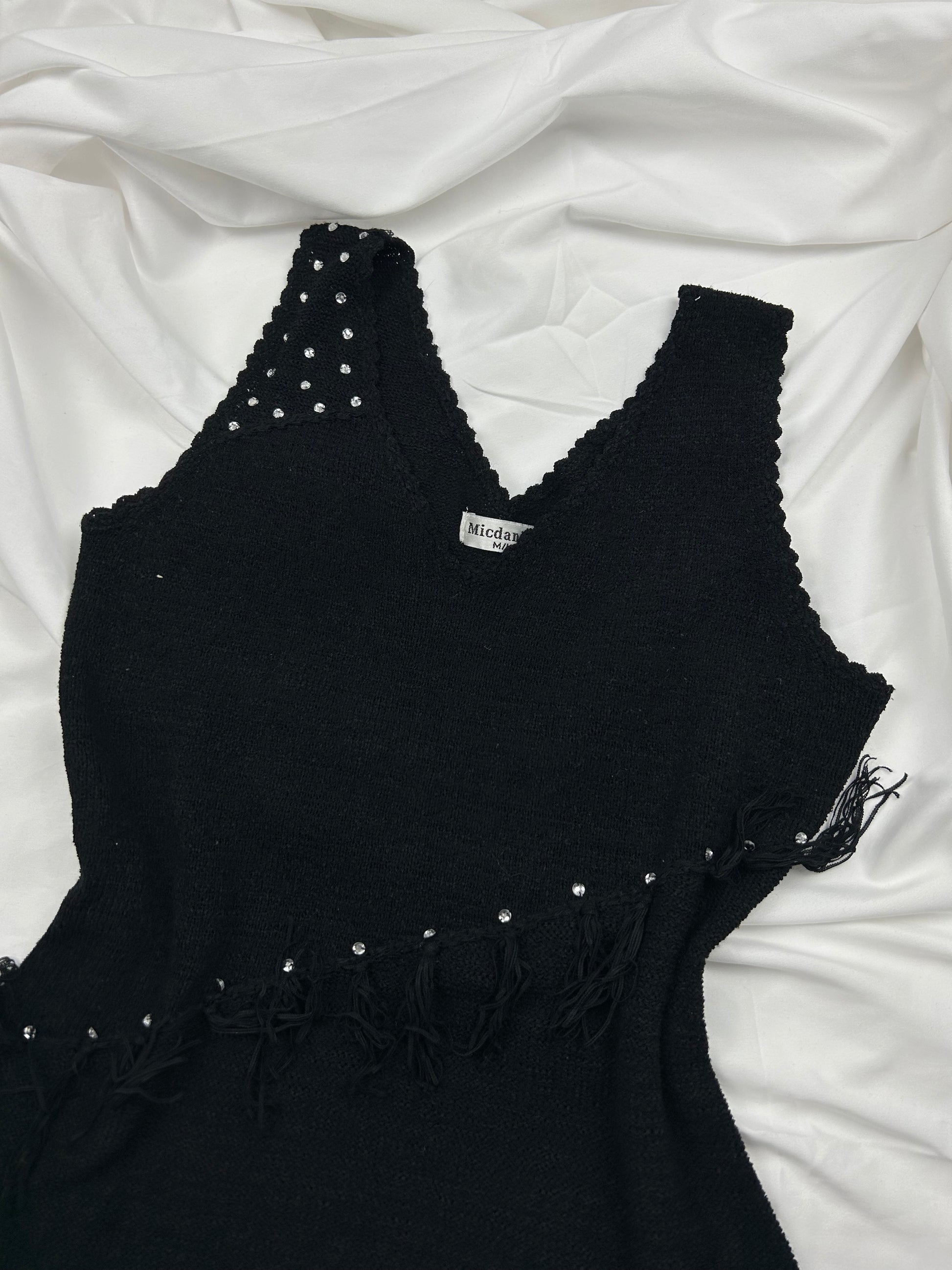 Black knitted tank top (S/M)