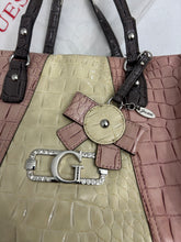 Load image into Gallery viewer, Pink &amp; cream croco handbag handbag