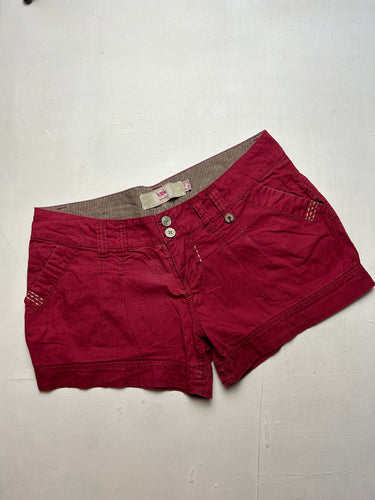 Red low rise mini / micro utility short (S)