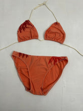 Load image into Gallery viewer, Orange adjustable 90s y2k vintage cotton bikini set (S/M)