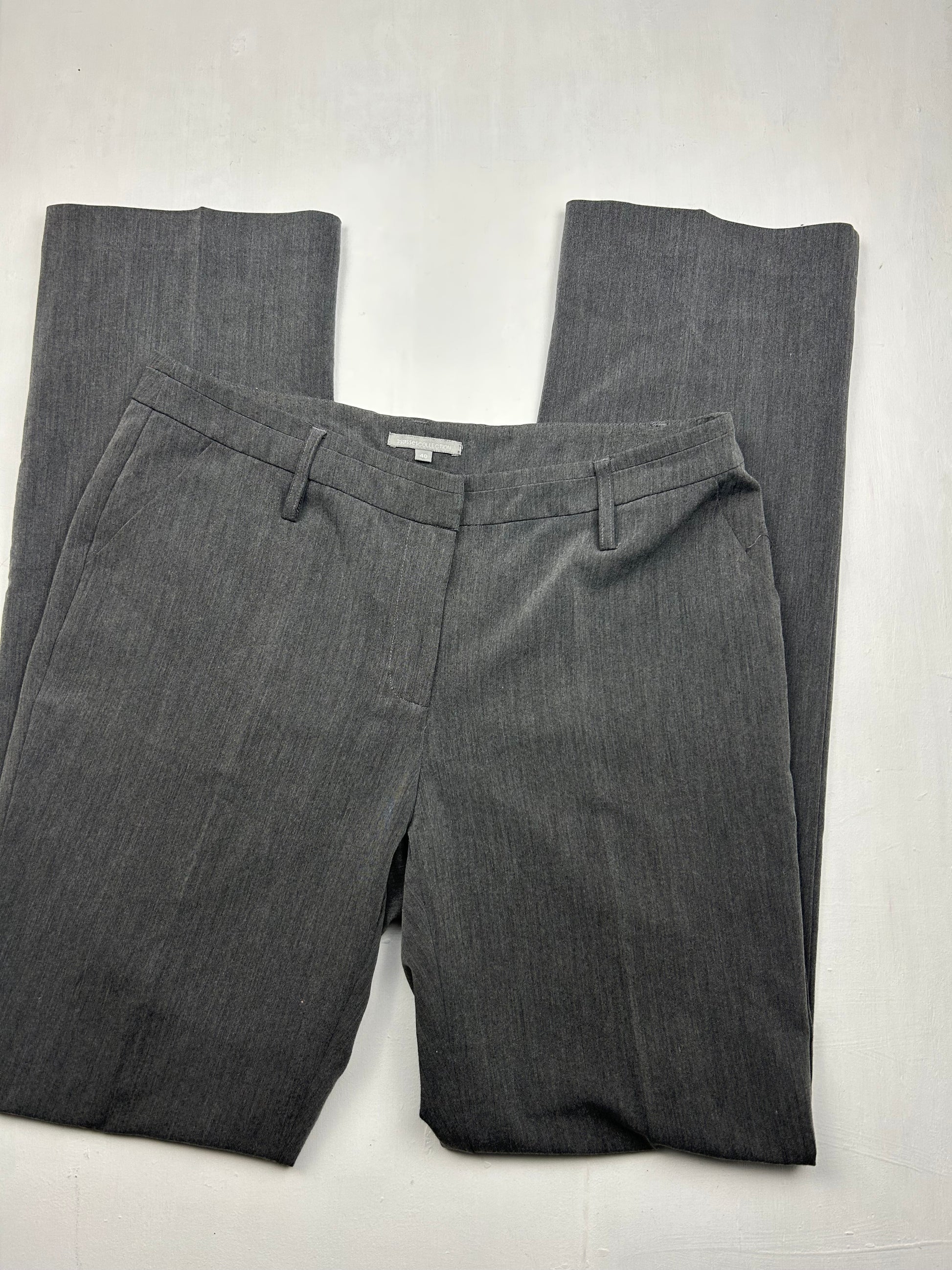 Grey low rise bootcut office pants (S/M)