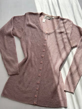 Load image into Gallery viewer, Baby pink ribbed cardigan jumper (S/M)