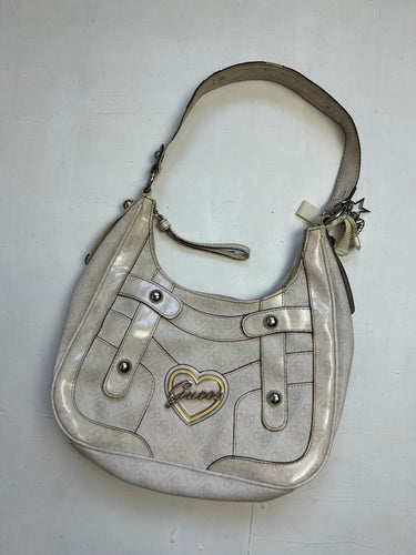 Beige monogram uni shoulder bag / handbag