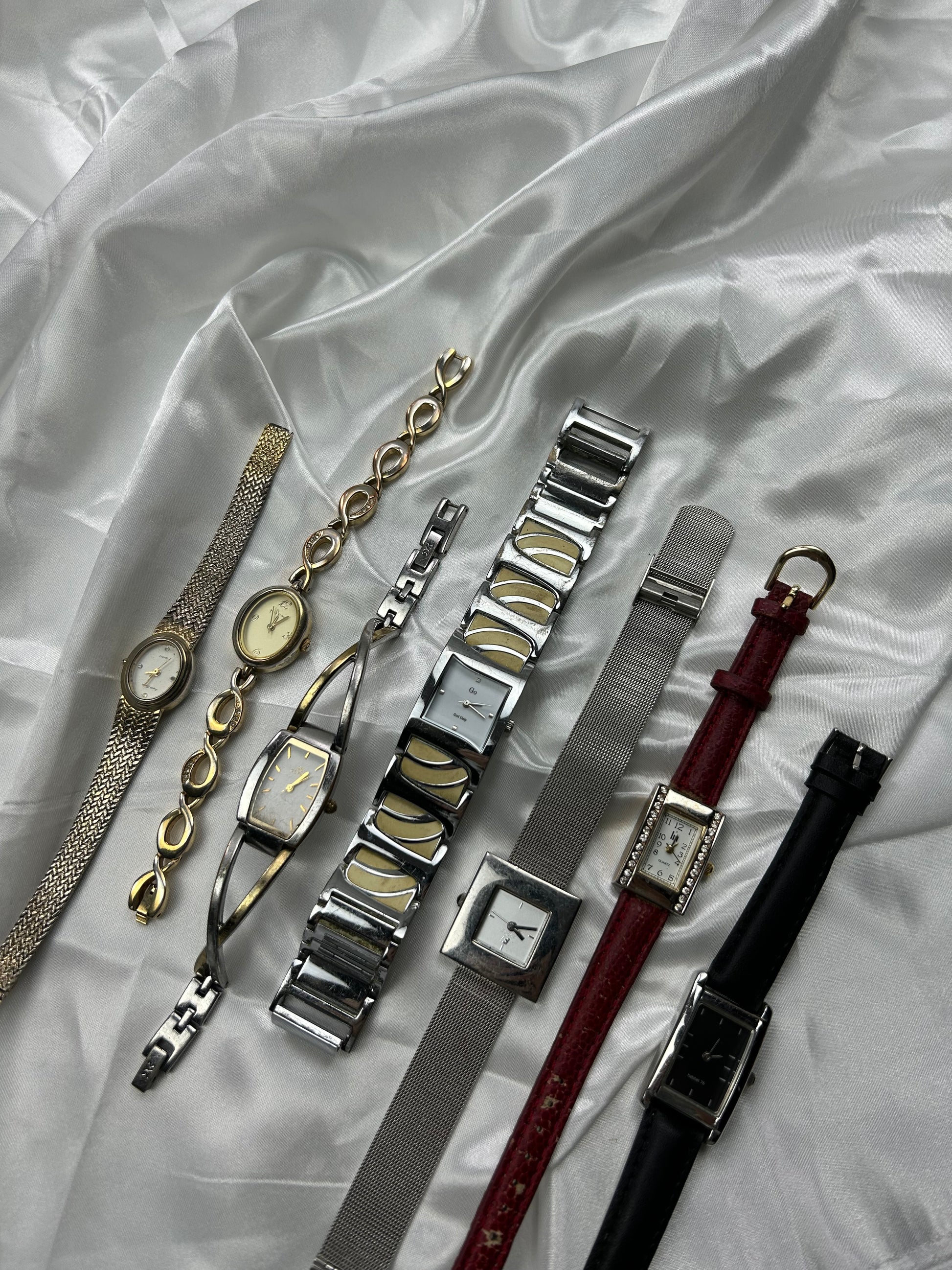 Vintage stainless steel inox bracelet watch jewelry