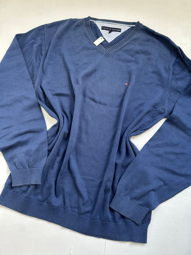 Blue cotton 90s jumper (XL)