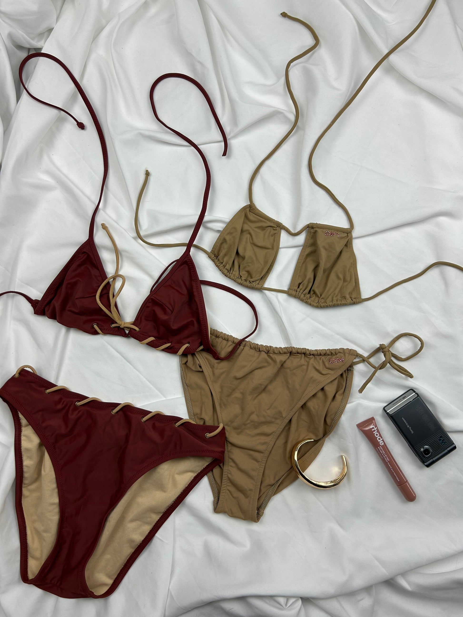 Lace up bikini set (M)