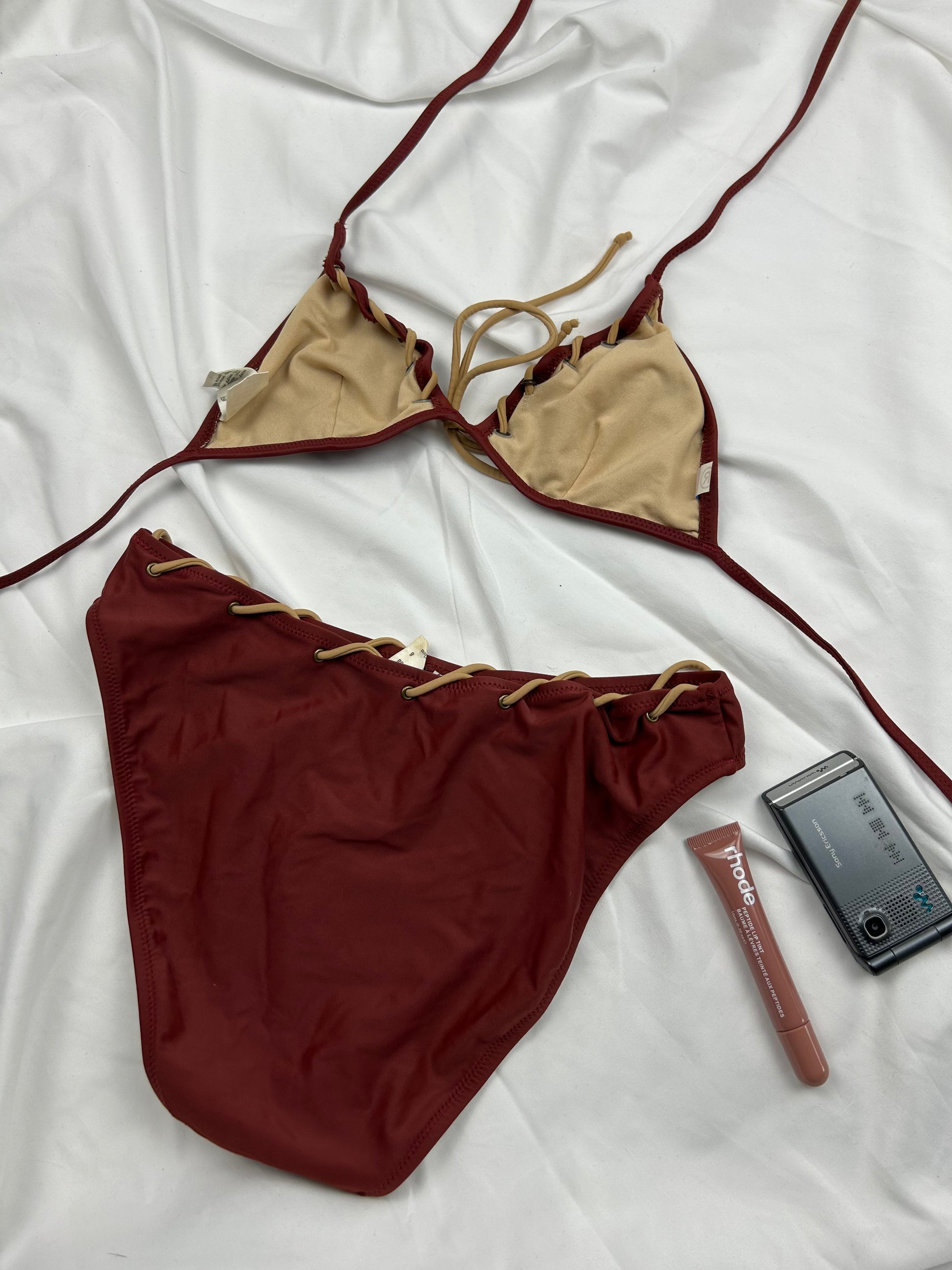 Lace up bikini set (M)