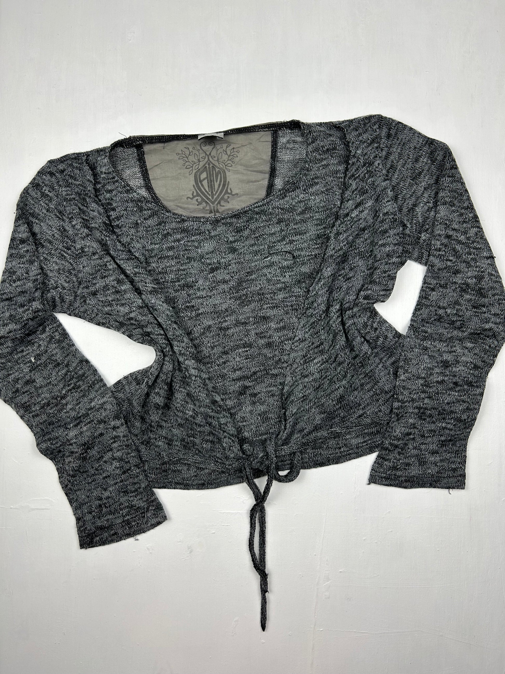 Grey 2 in 1 cardigan jumper (S)