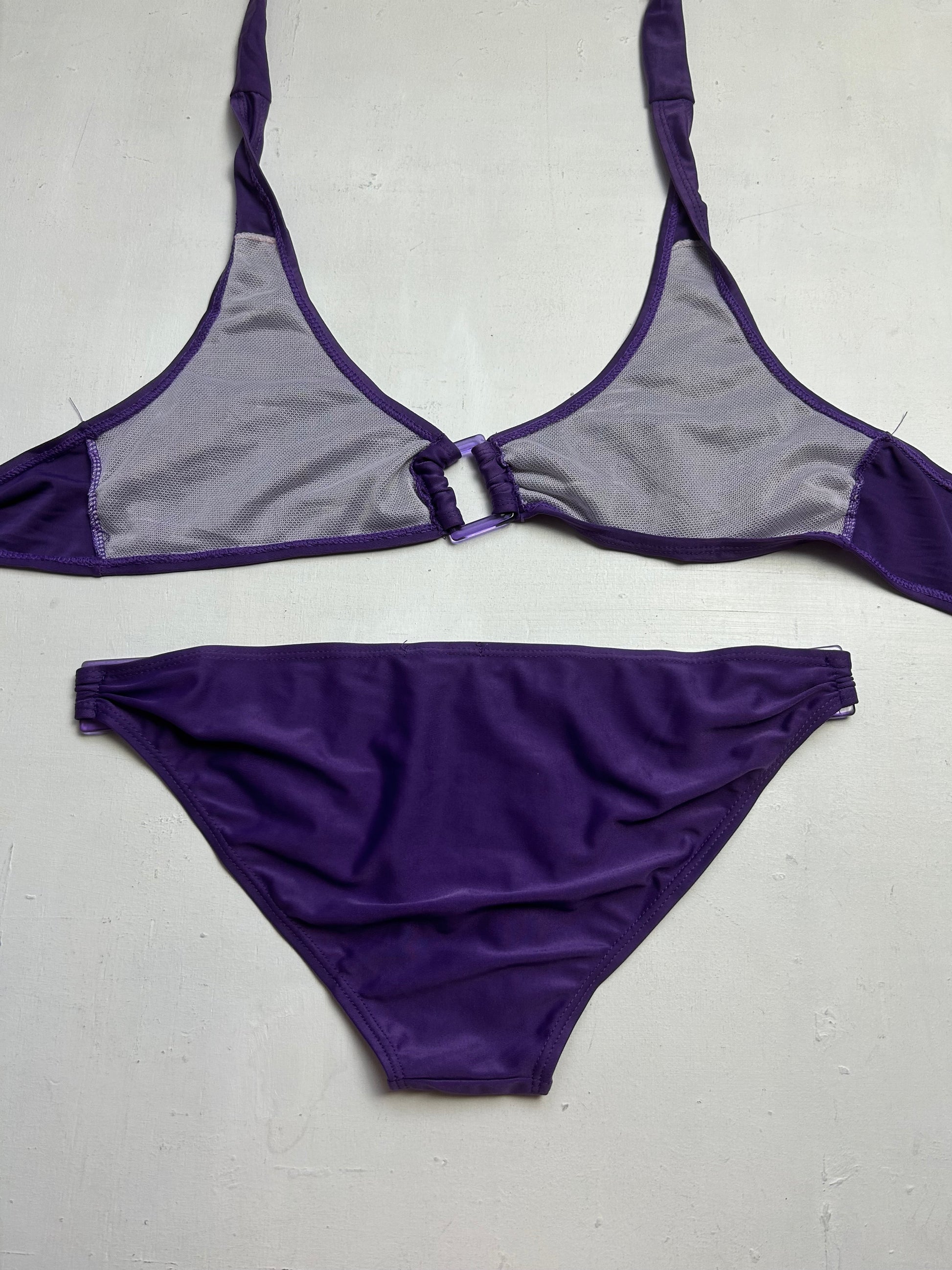 Purple low rise y2k vintage bikini set (M)