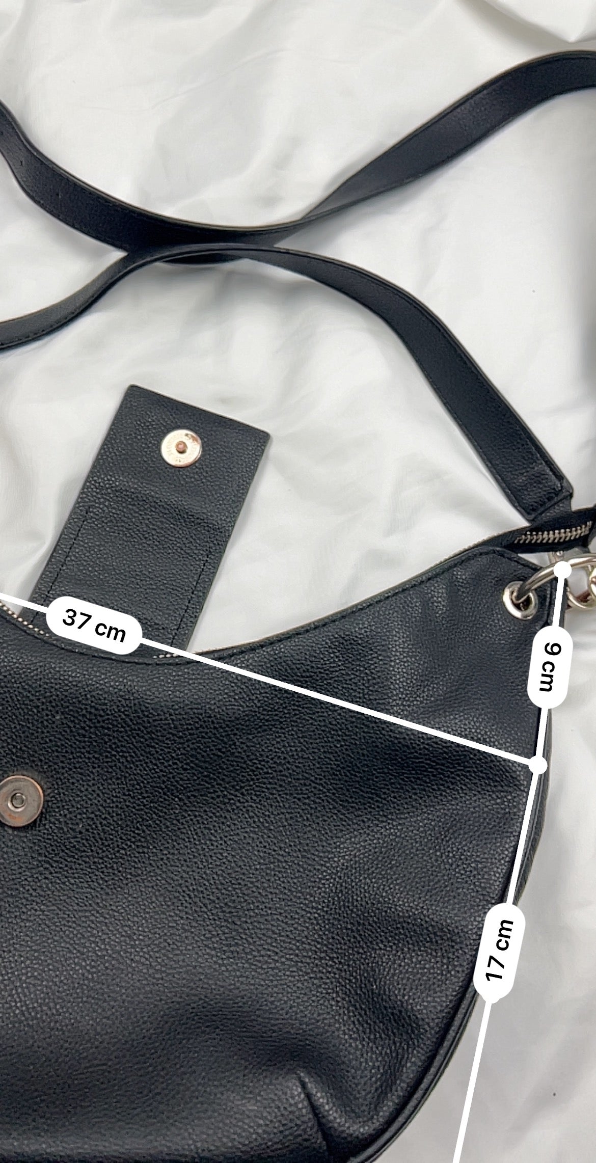 Black crossbody besace bag