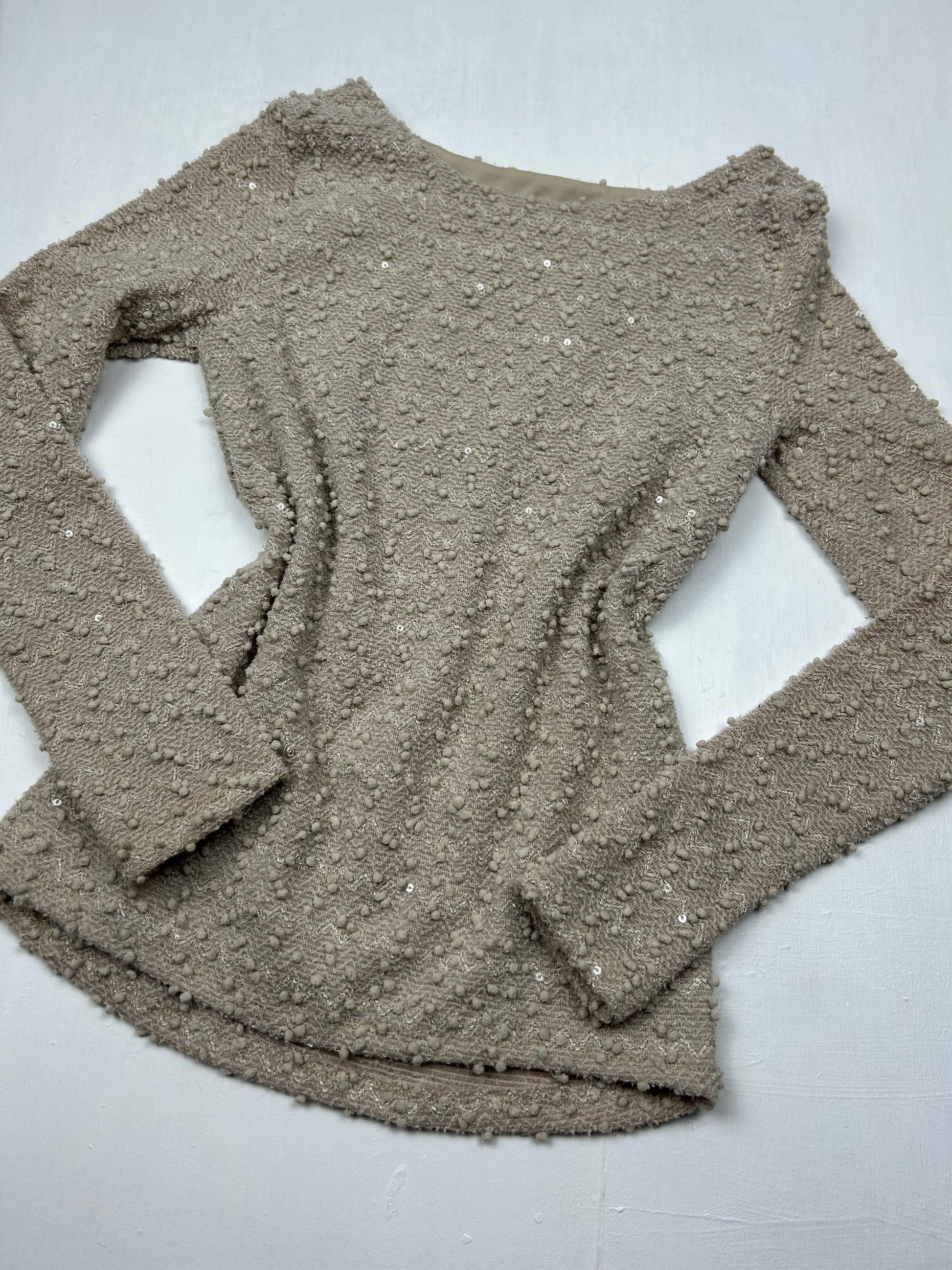 Beige roundneck jumper (S)