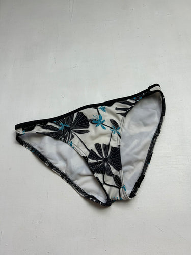 Black & white Hawaii print low rise adjustable y2k vintage bikini bottom