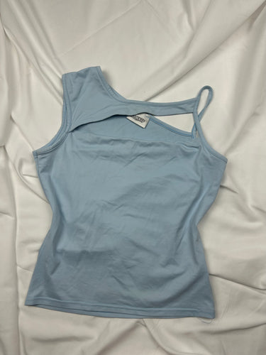 Baby blue stretchy tank top (S)