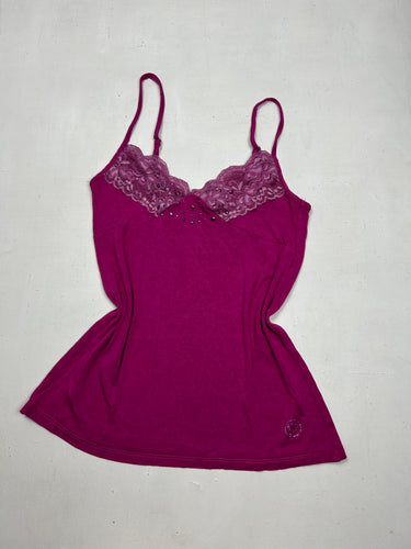 Pink lace cami top (S/M)