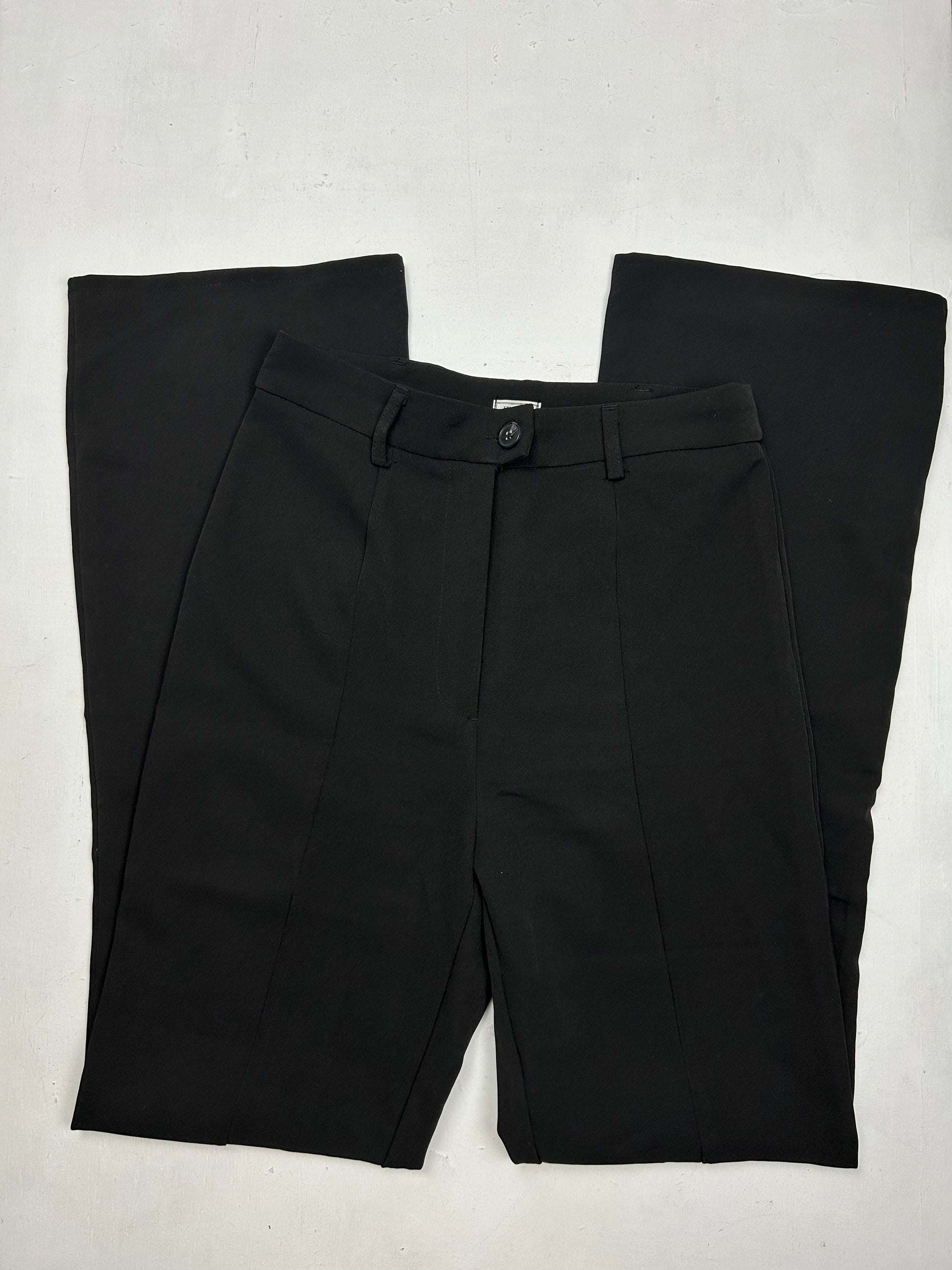 Black high waisted open flare / bootcut office pants (S)