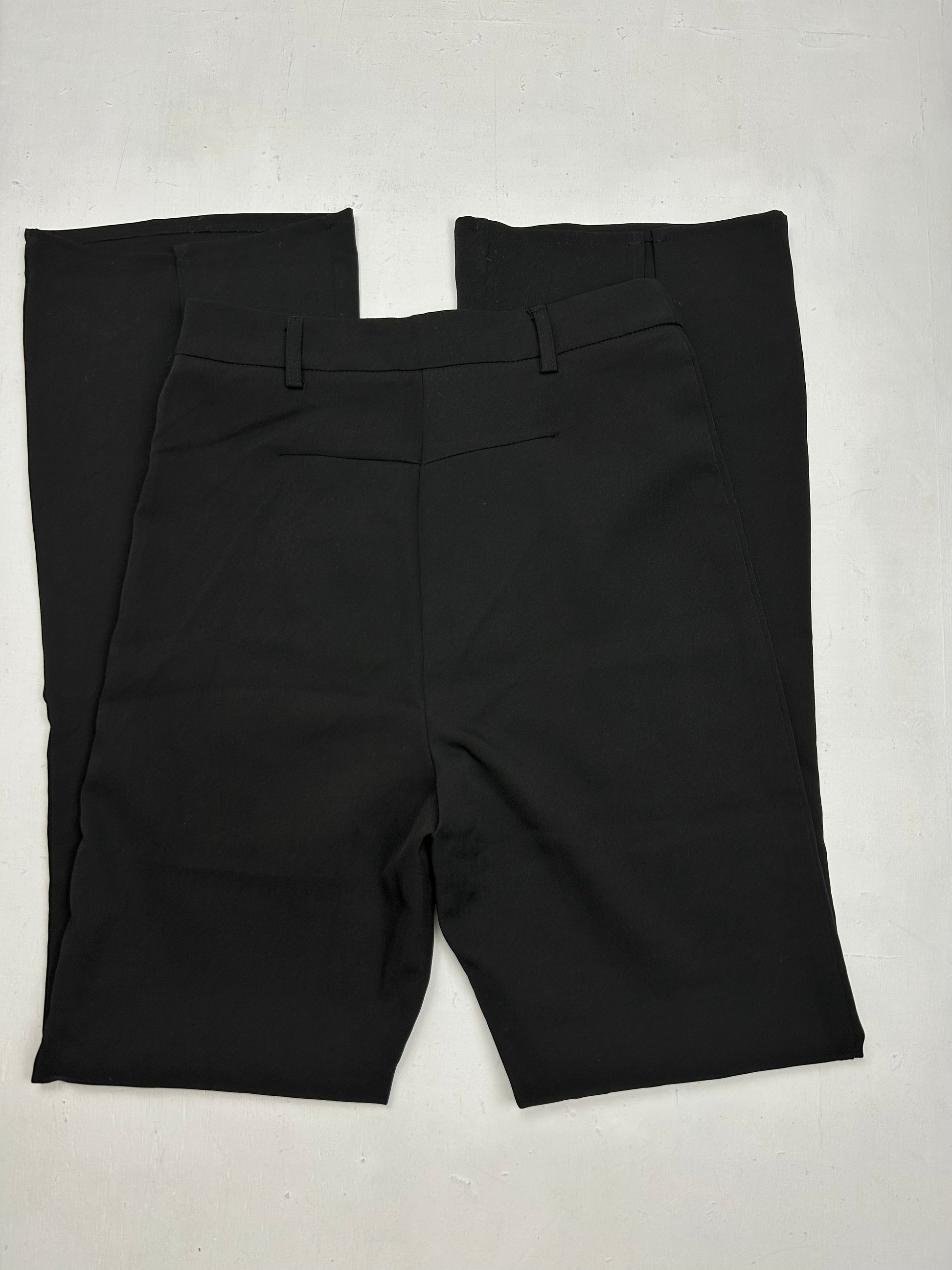 Black high waisted open flare / bootcut office pants (S)