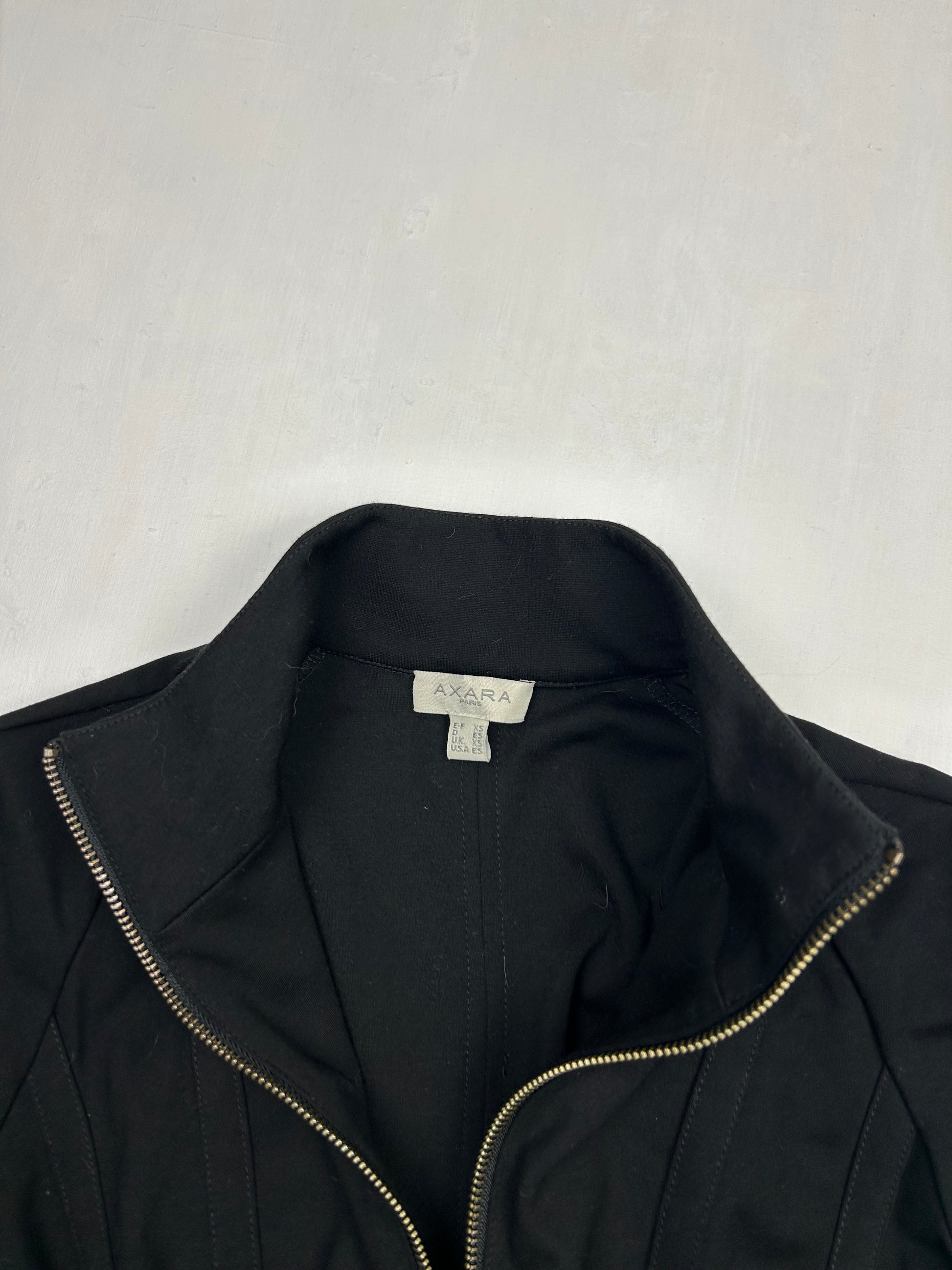 Black zip up office jacket (S/M)