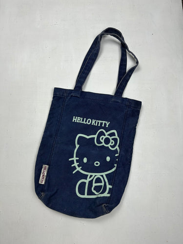 Blue cotton tote bag