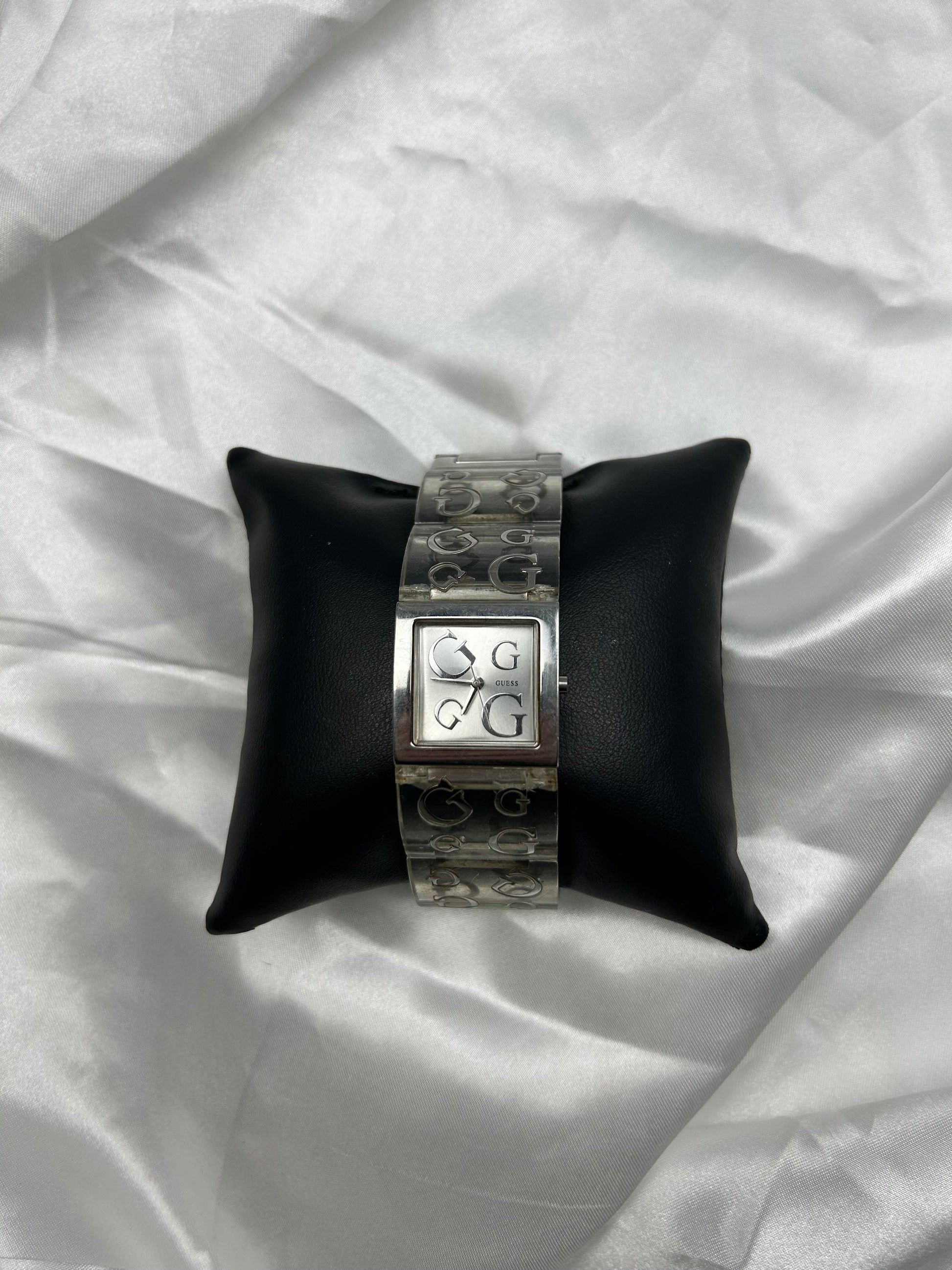 Vintage stainless steel silver strass watch jewelry