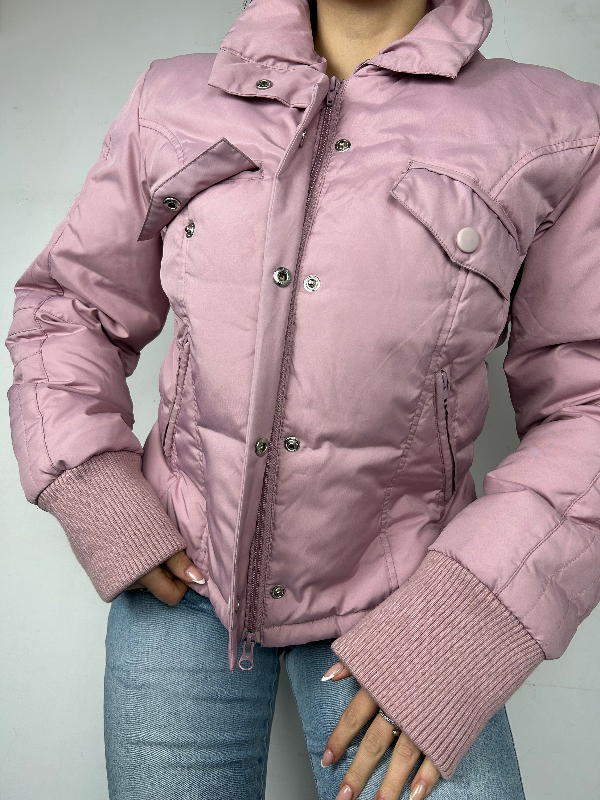 Pink duck down puffer jacket (M/L)