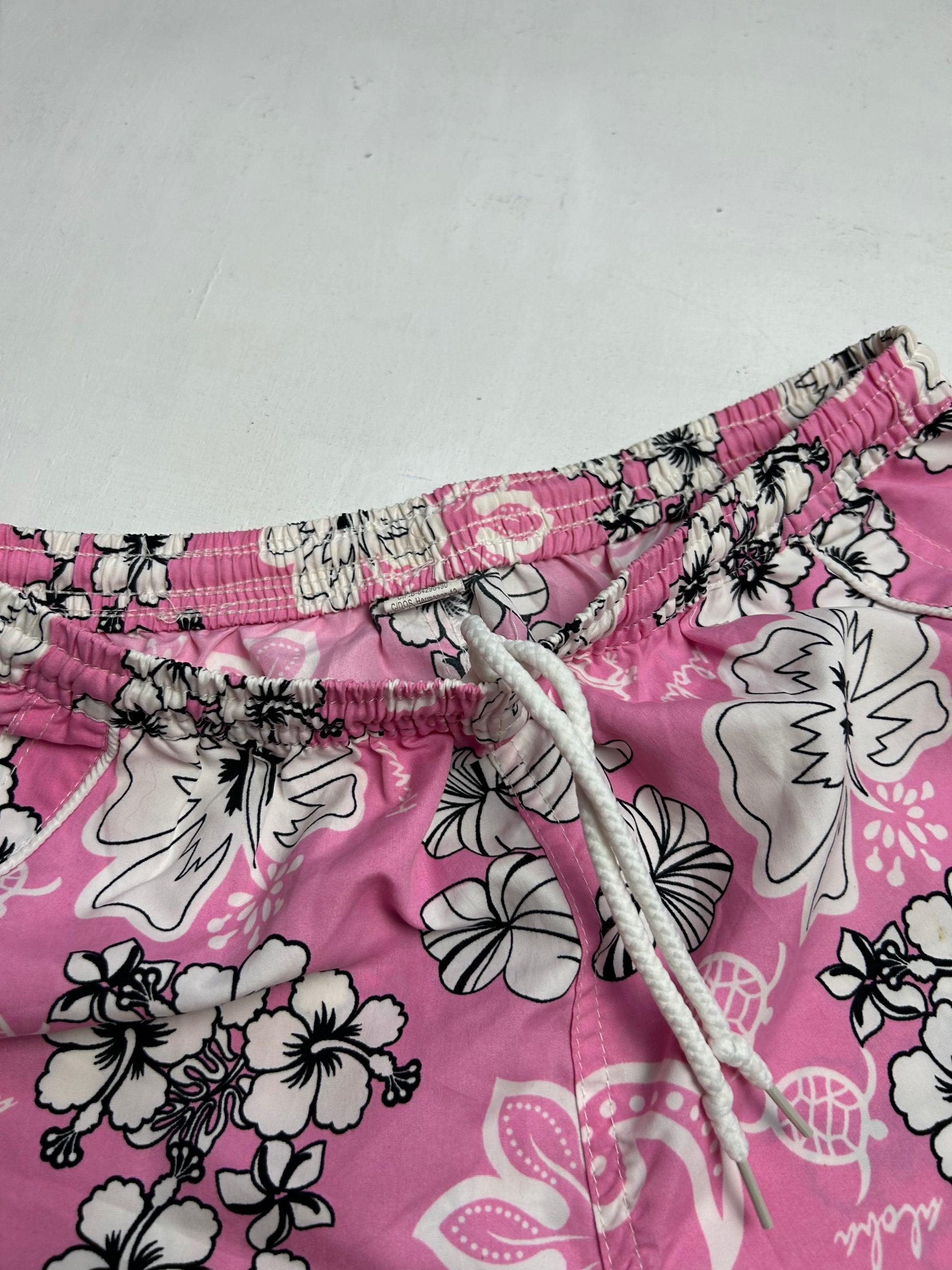 Baby pink beachwear low rise mini/micro short (S)