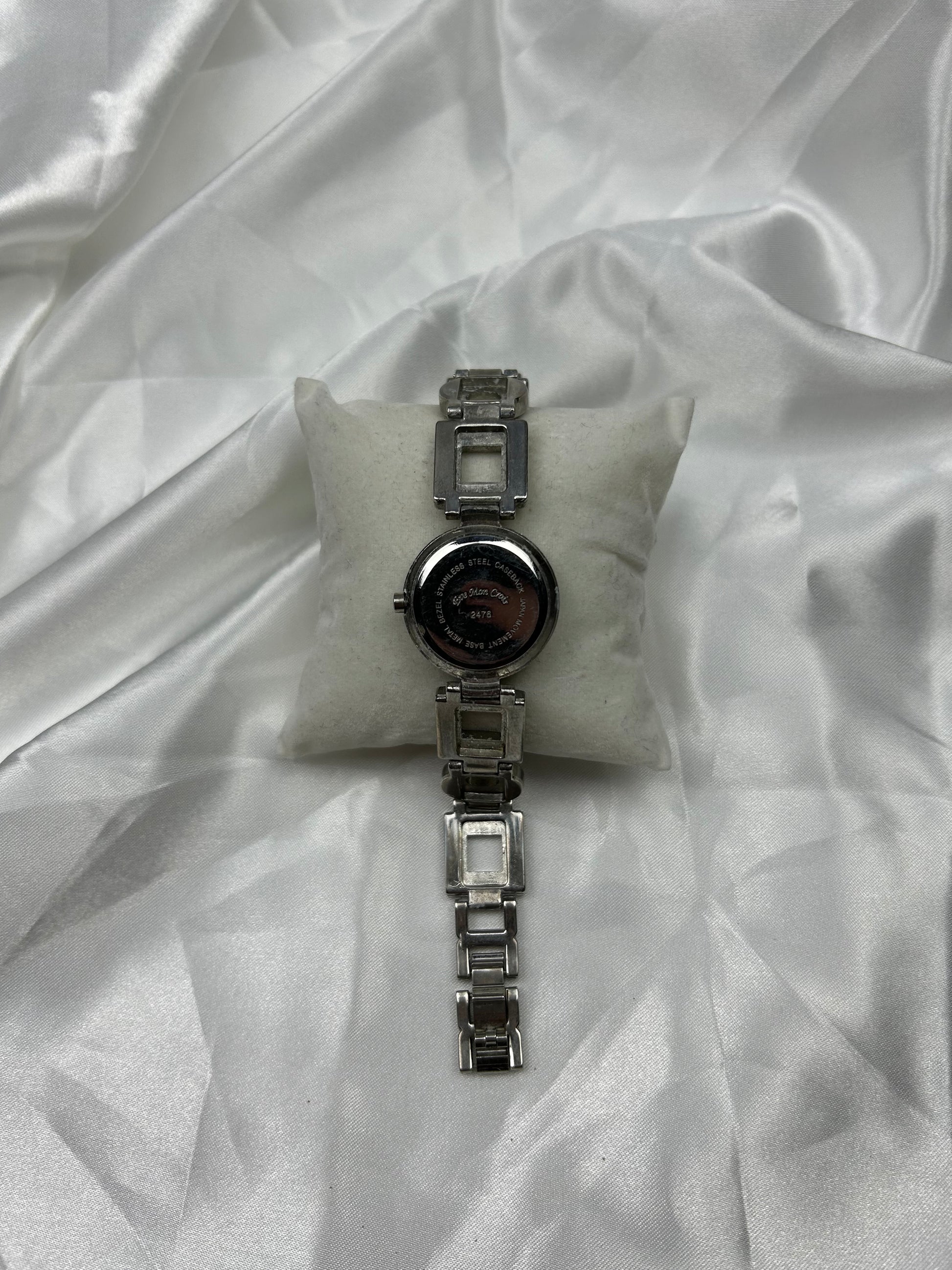 Vintage stainless steel bracelet watch jewelry