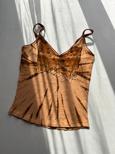 Orange sequins cami top 90s y2k vintage (S/M)