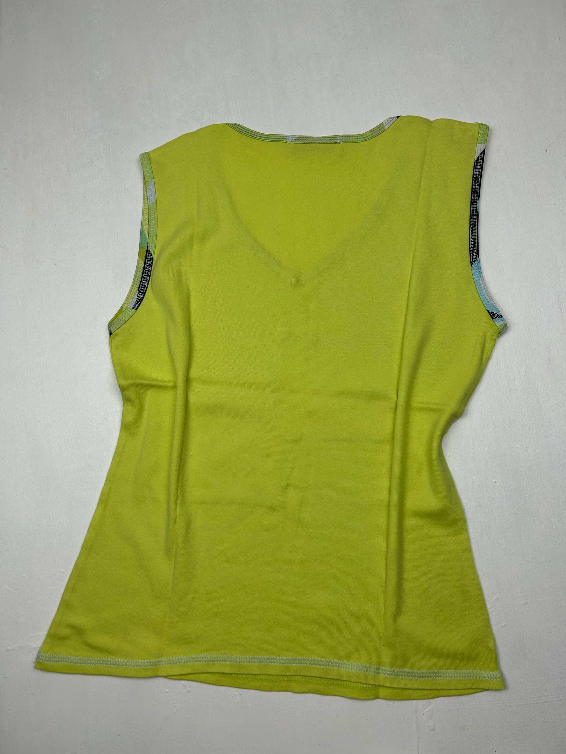 Green cotton tank top (M)