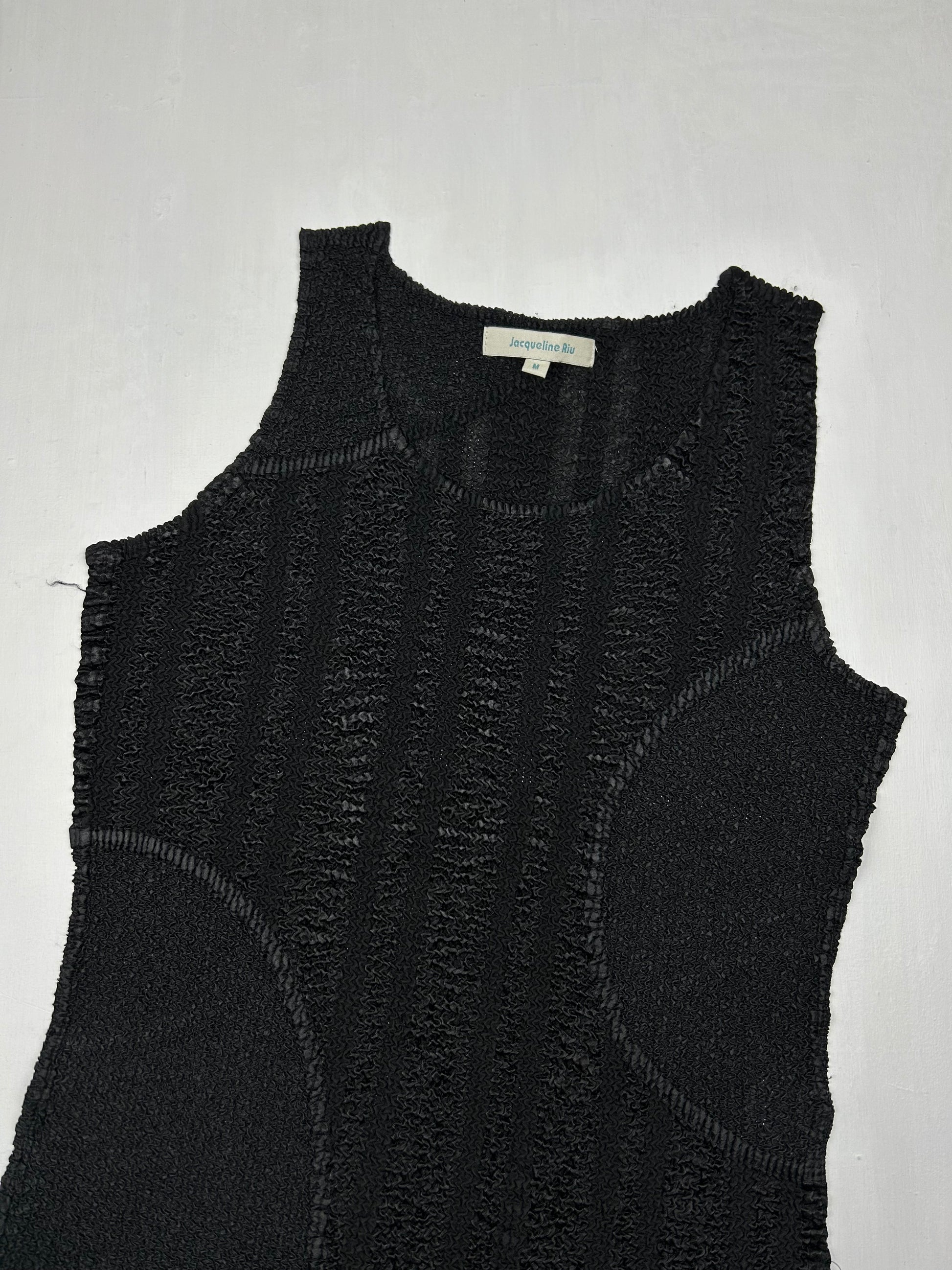 Black stretchy knitted tank top (S/M)