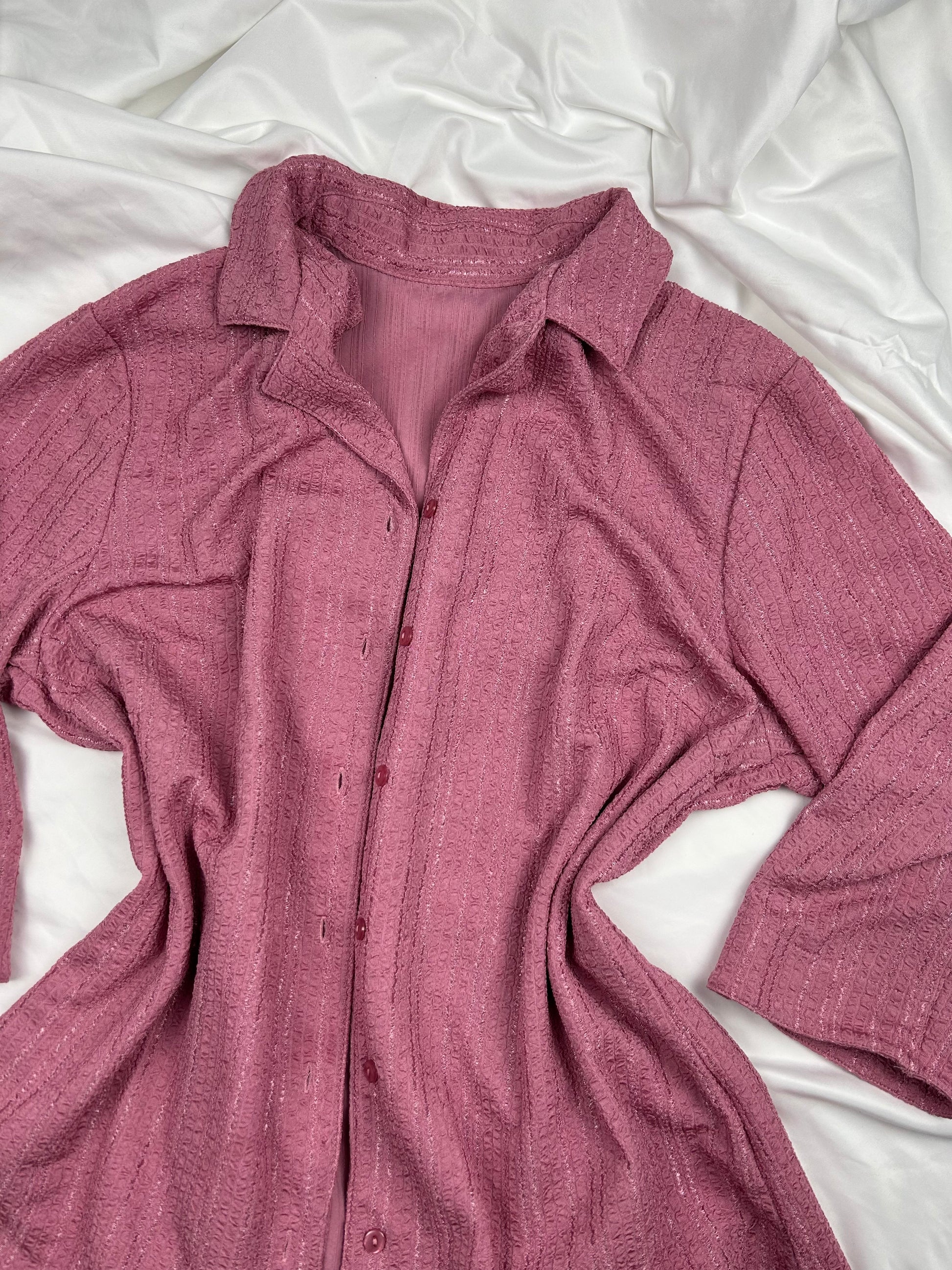 Pink long sleeves shirt  (XL)