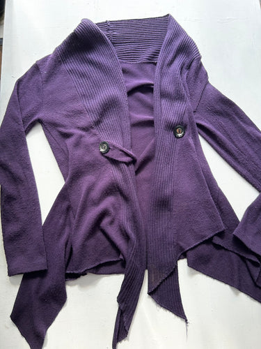 Purple asymmetric cardigan jumper y2k vintage (S/M)