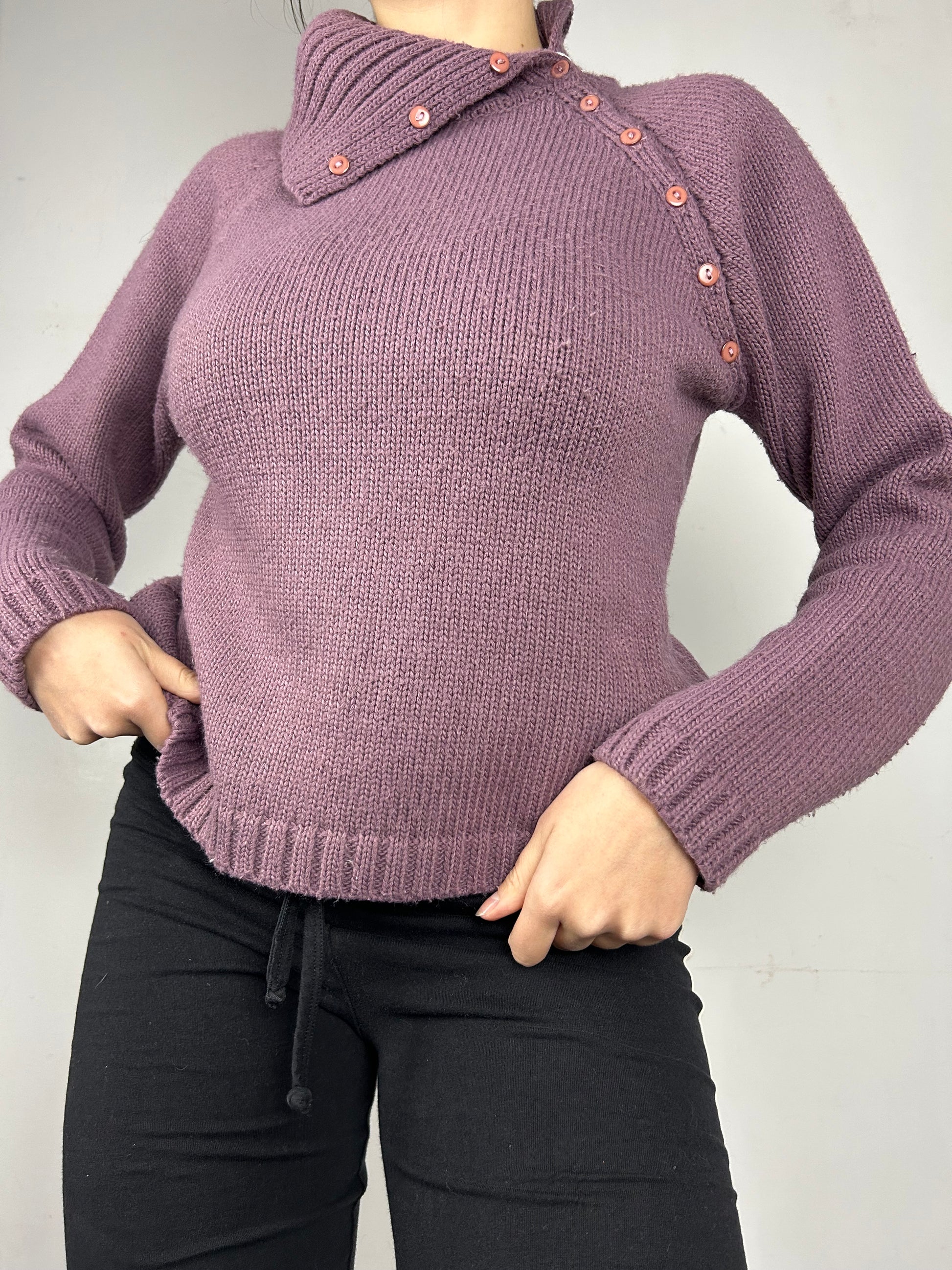 Purple turtleneck  jumper (S/M)