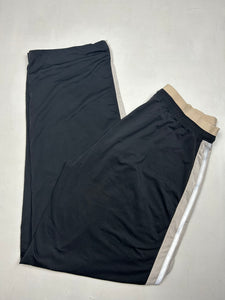 Black low waist bootcut flare joggers gym pants (L)