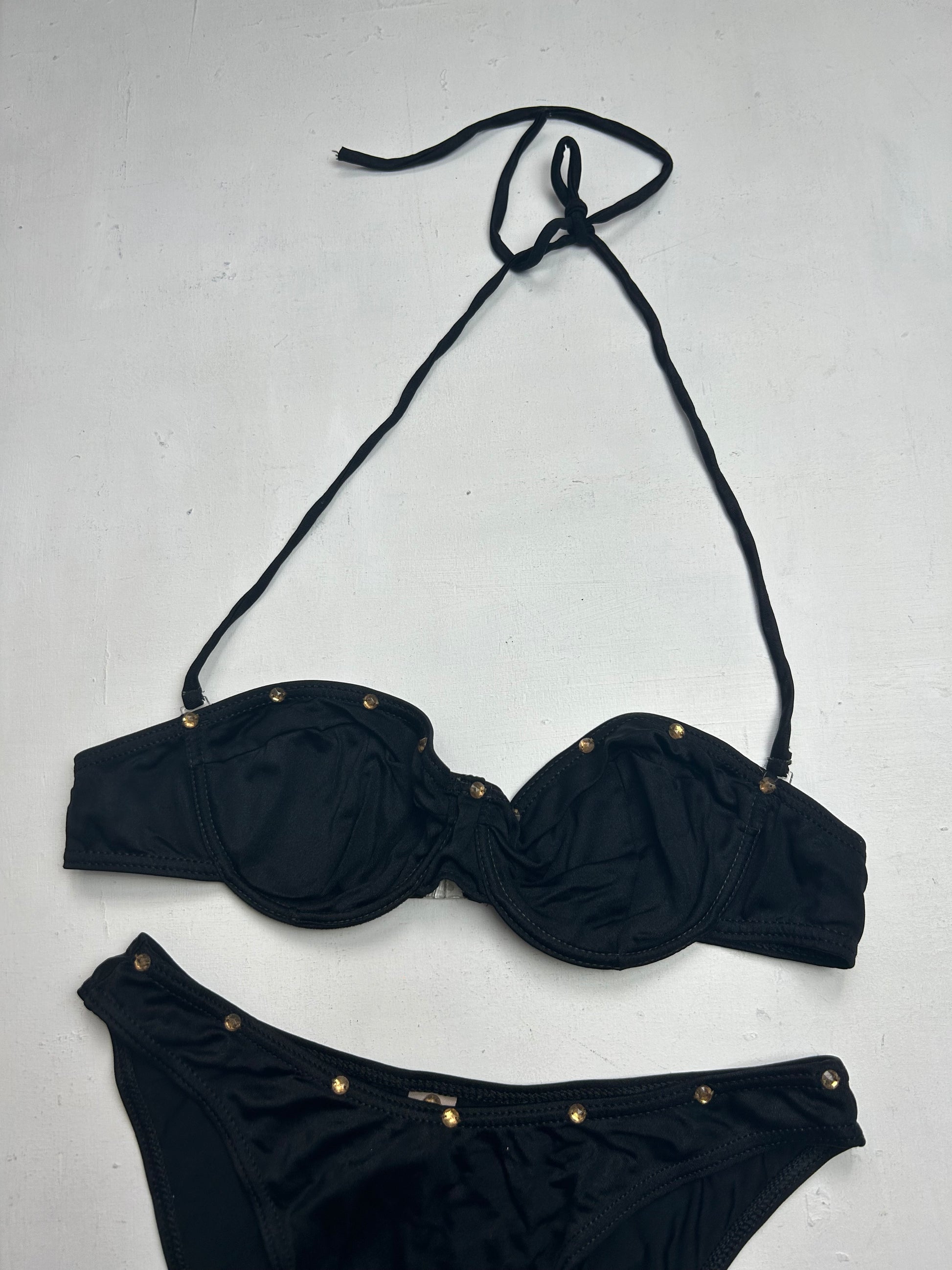 Black utility balcony bikini set (S/M)