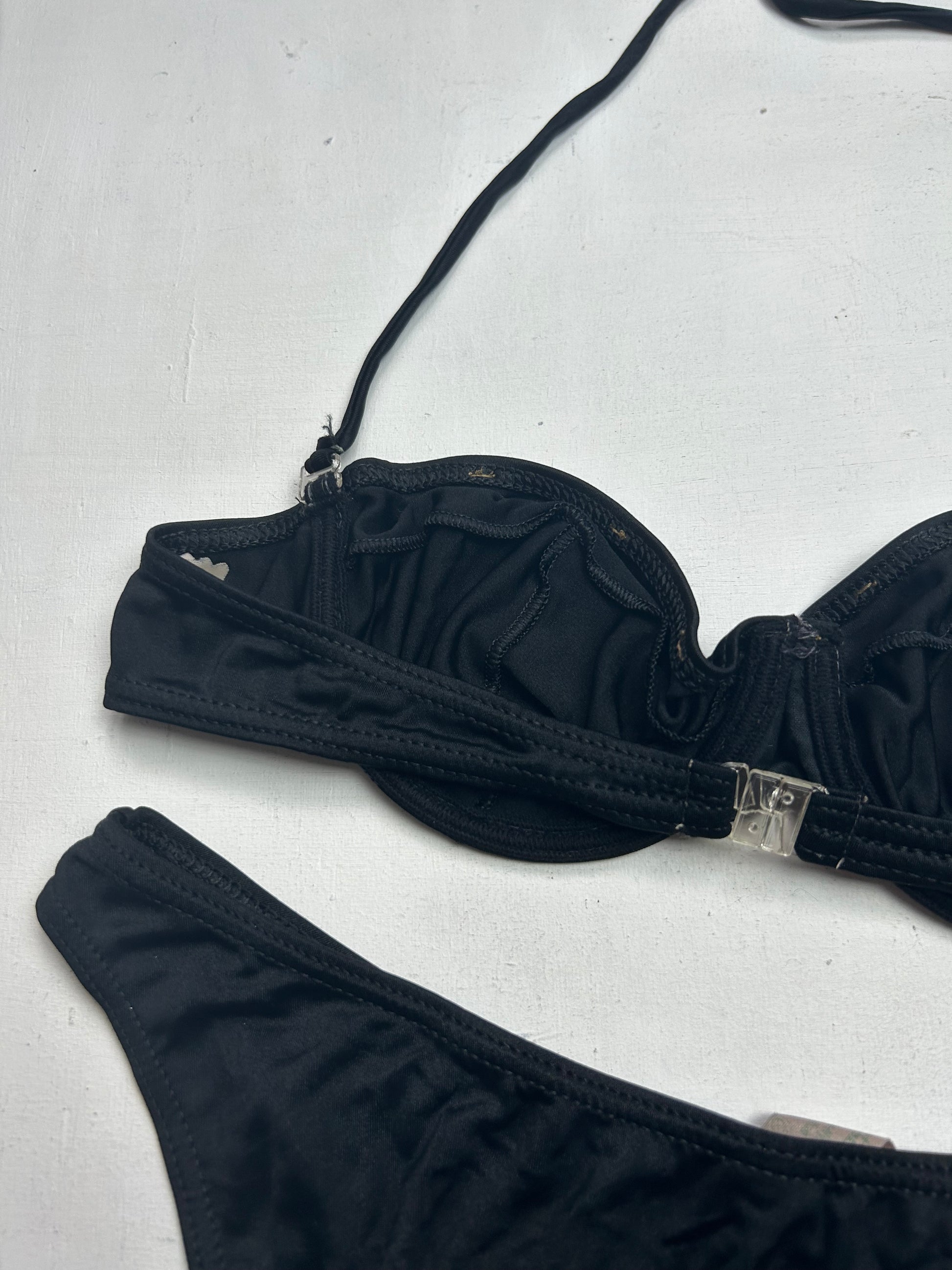 Black utility balcony bikini set (S/M)